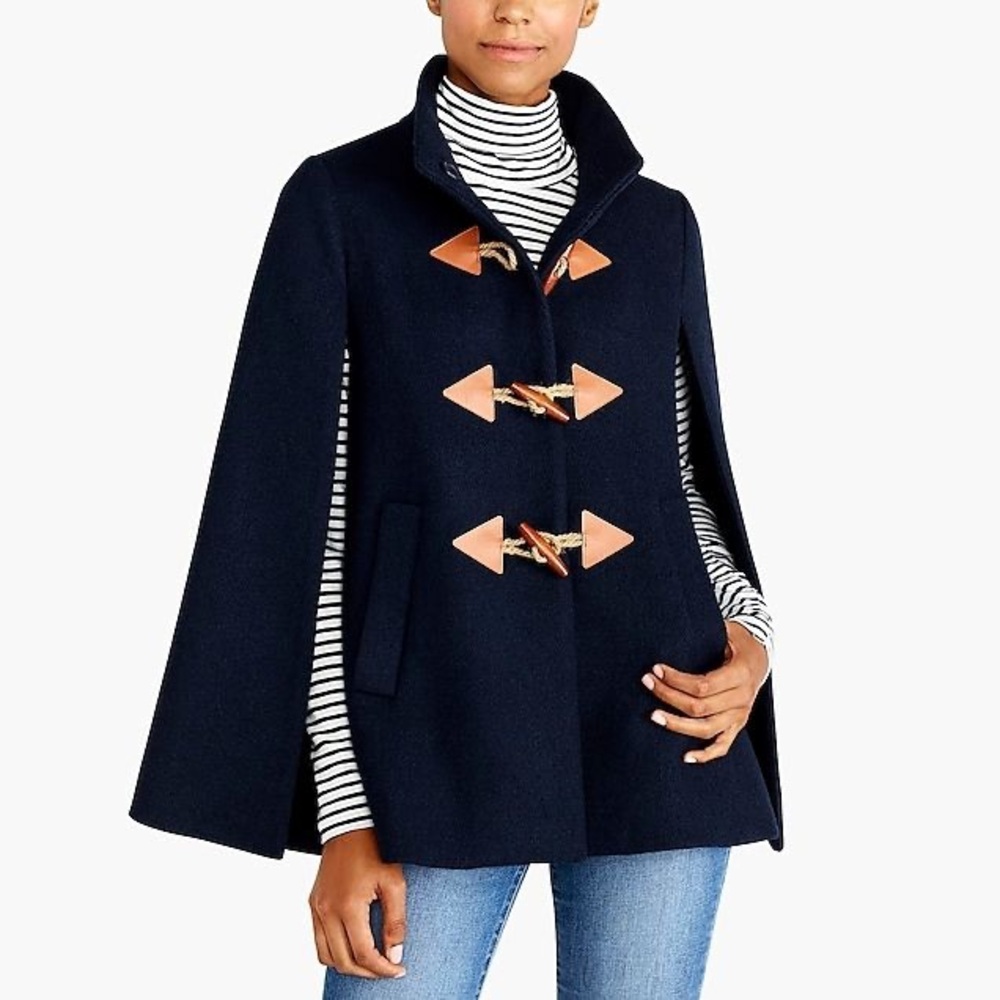J.Crew Wool Cape Coat - M/L - Picture 2 of 5